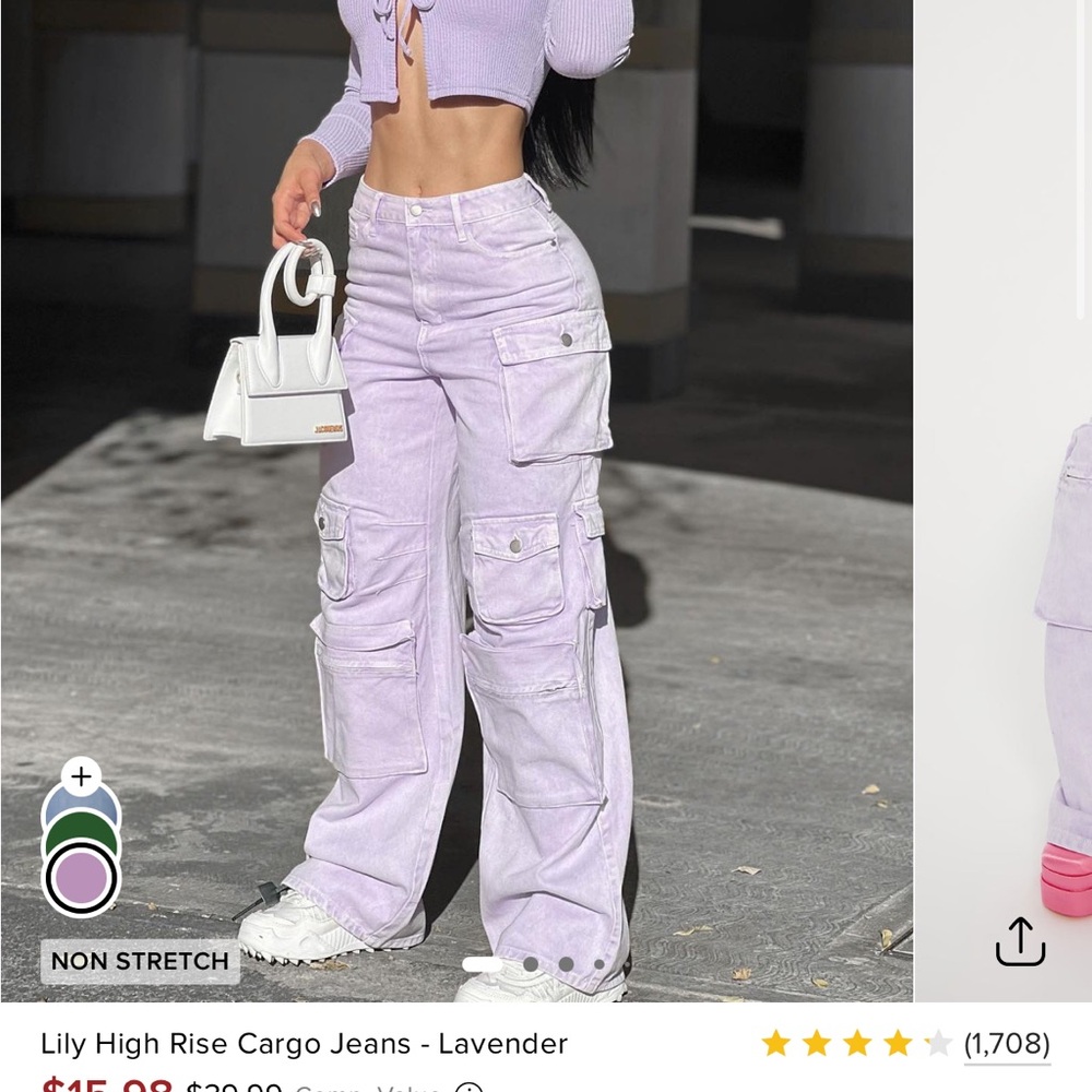 Fashion Nova Purple Flare Jeans
